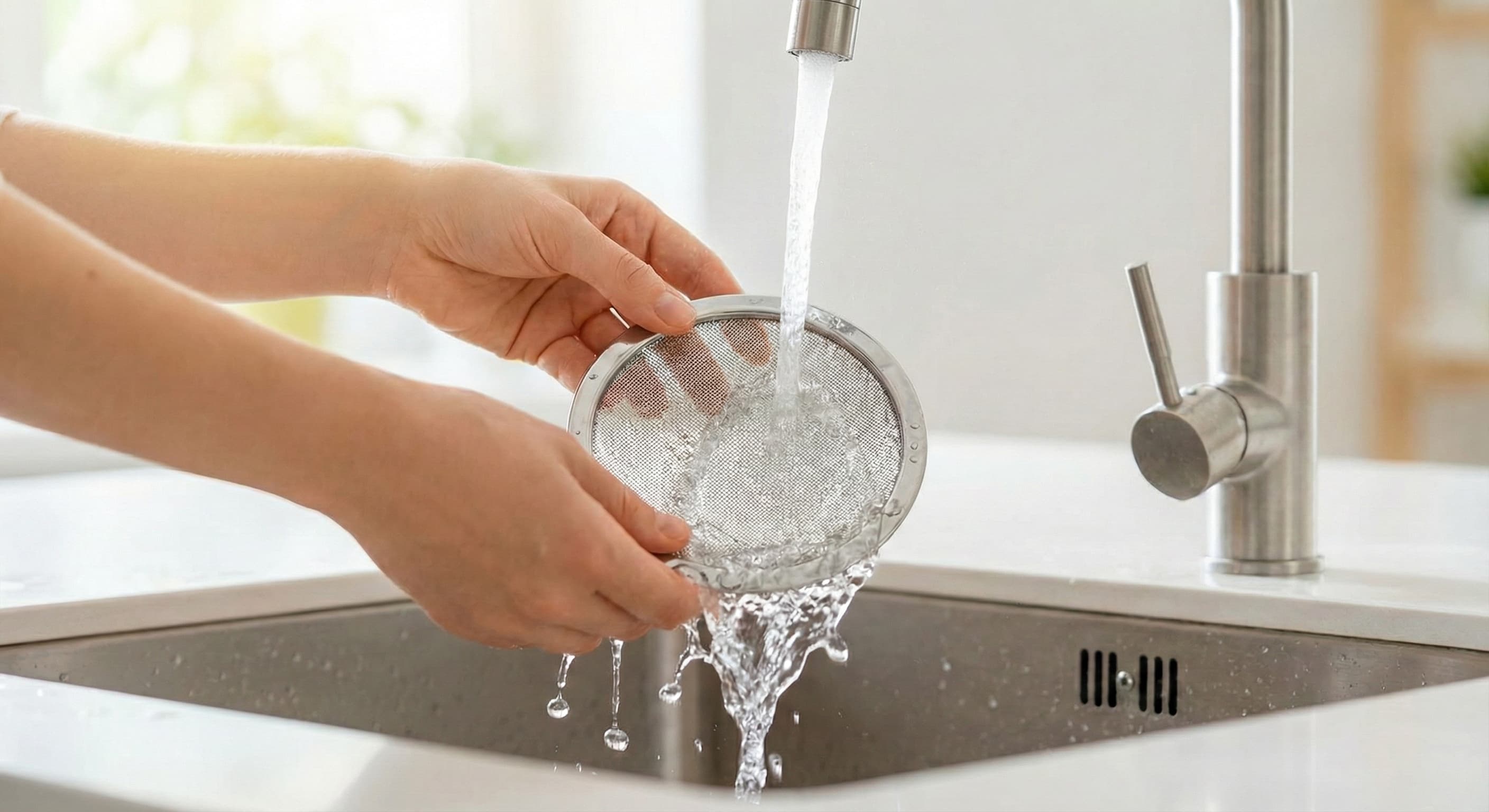 パネルフィルターの水洗メンテナンス